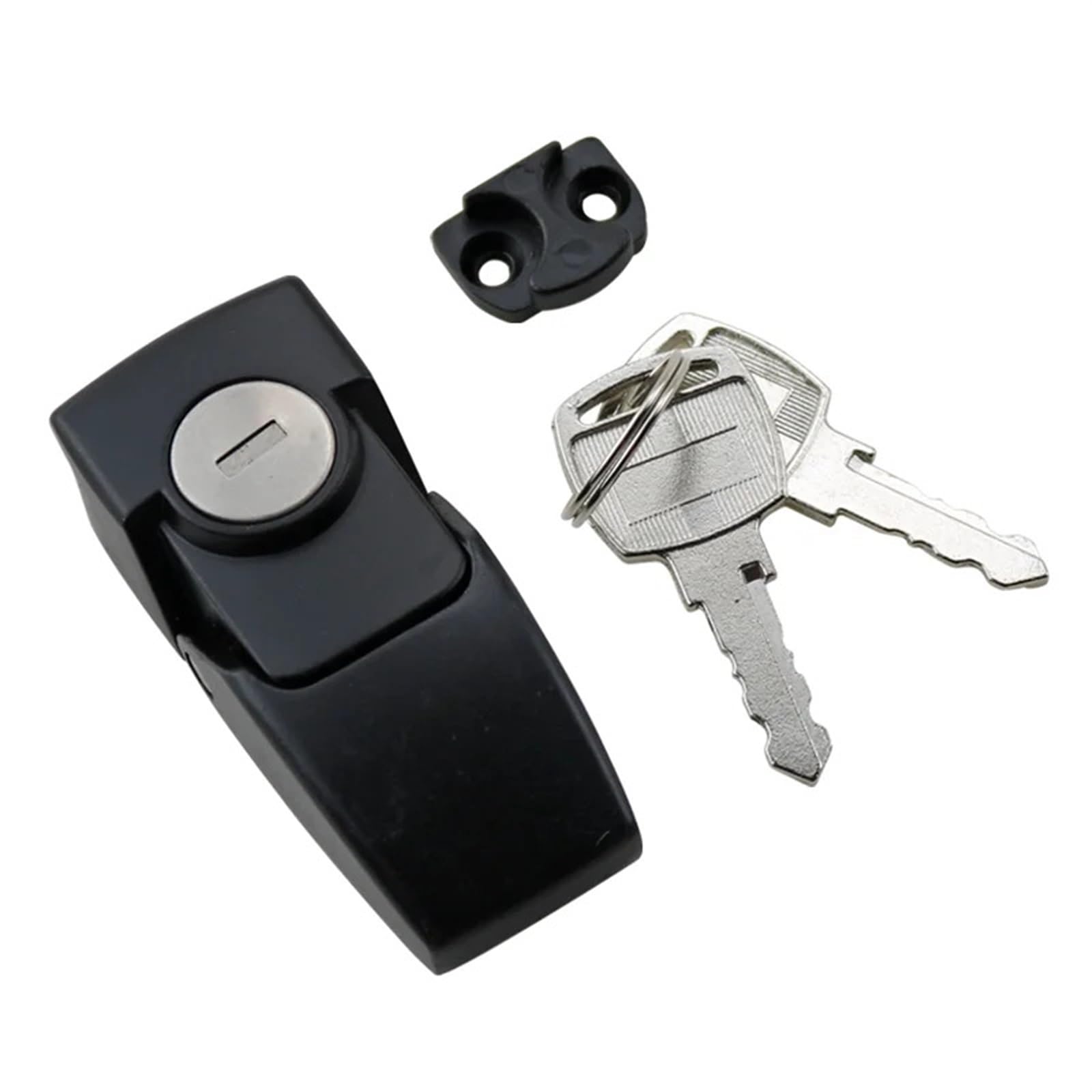 WQGQPXOB Square Buckle Lock Cinet Door Hidden Electric Trunk Small 1Pcs(Nero,With lock cylinder)