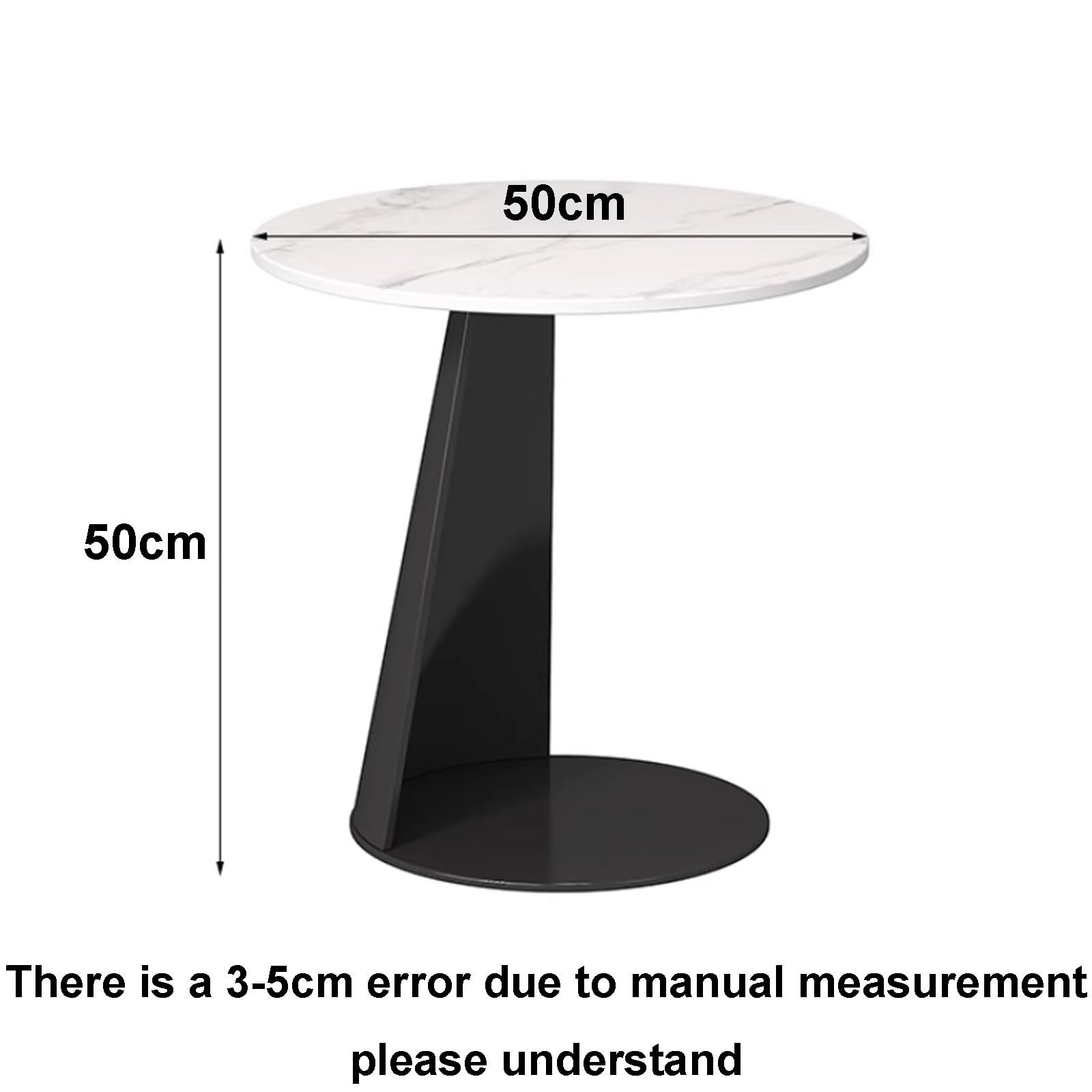Stoliki Boczne do Sypialni, Stoliki Kawowe ze Schowkiem, Nowoczesny Mały Stolik Kawowy, Stoliki Boczne do Kanapy Łupek + Stal Węglowa na Balkon, Werandę(White+black,Large)