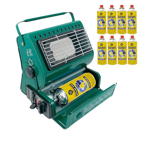 Portable Gas Heater + 8 Butane Gas Bottles...