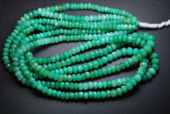 Chrysoprase facettée de qualité supérieure pour vos créations de bijoux fins de 5-7mm