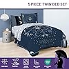 Jay Franco Wednesday Addams Twin Size Comforter Set - 5 Piece Bedding Includes Sheet Set & Pillow Covers - Blue Stars Super Soft Cozy Bedding #5