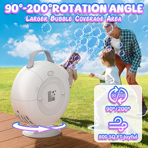Bubble Machine - Automatic Bubble Maker For Kids Todders 8000+ Per Minute Bubbles,Rotatable 90°-200° Bubble Toy For Indoor Outdoor Birthday Party… #TOP1