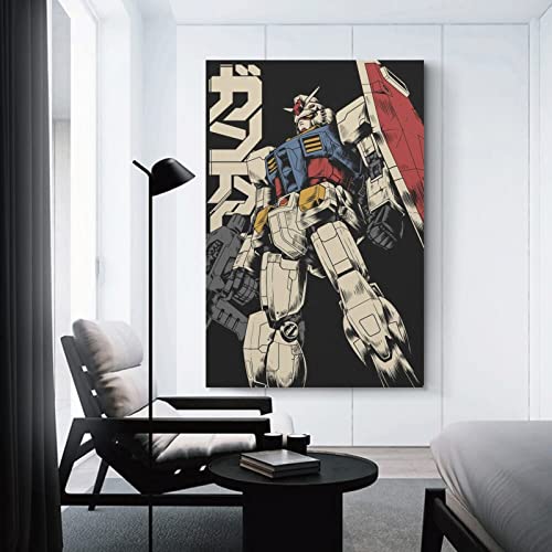 Image of XINYUELONG Anime RX 78 2 Gundam Poster Canvas Wall Art Painting Posters Decoration Room Decor Unframe 12x18inch(30x45cm)