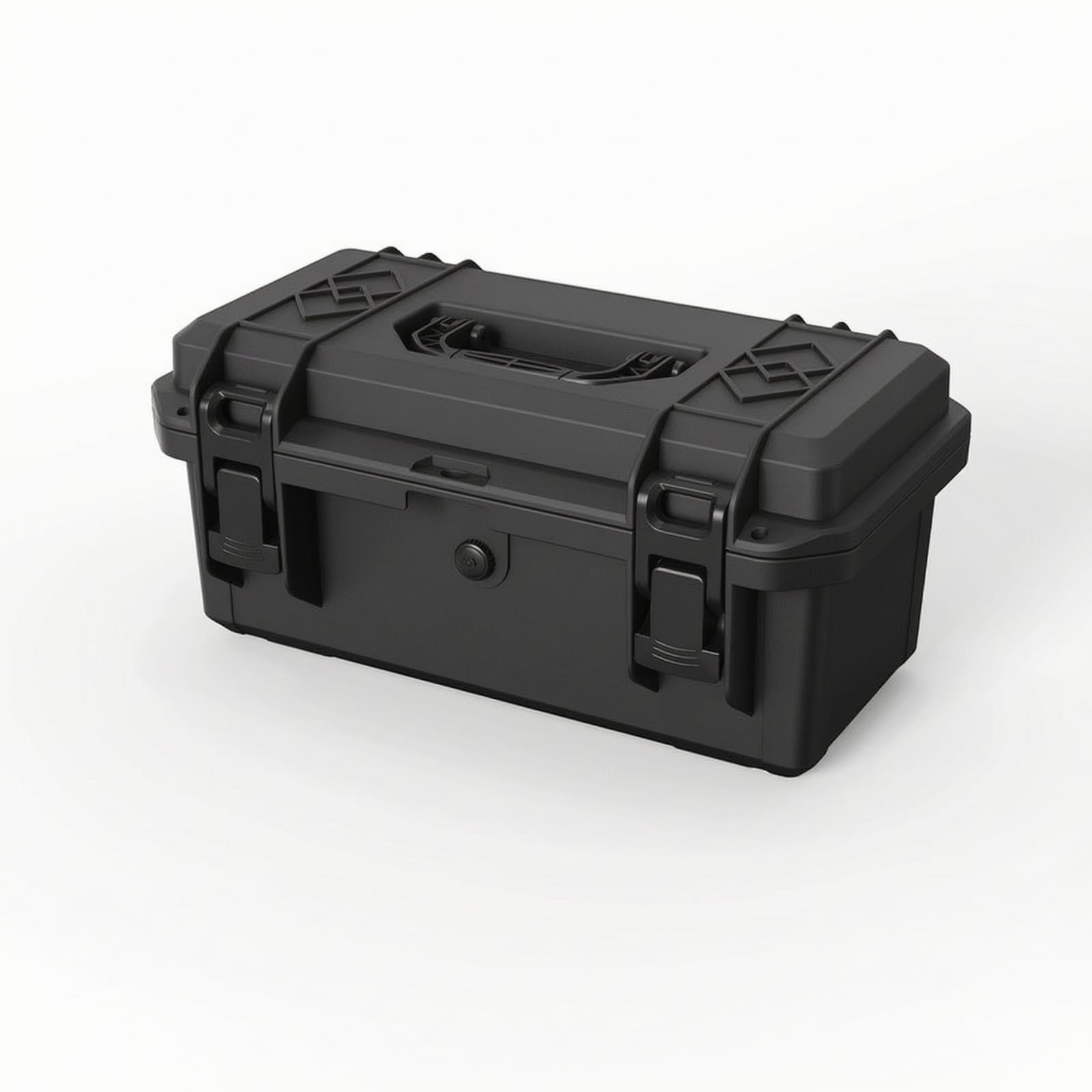 Organizador de Herramientas Caja de Almacenamiento Estuche Apilable Maletín Multiusos con Tapa con y Compartimento Asa de Mano Transporte Fácil PP, Negro, 17 Pulgadas, 2 Capas