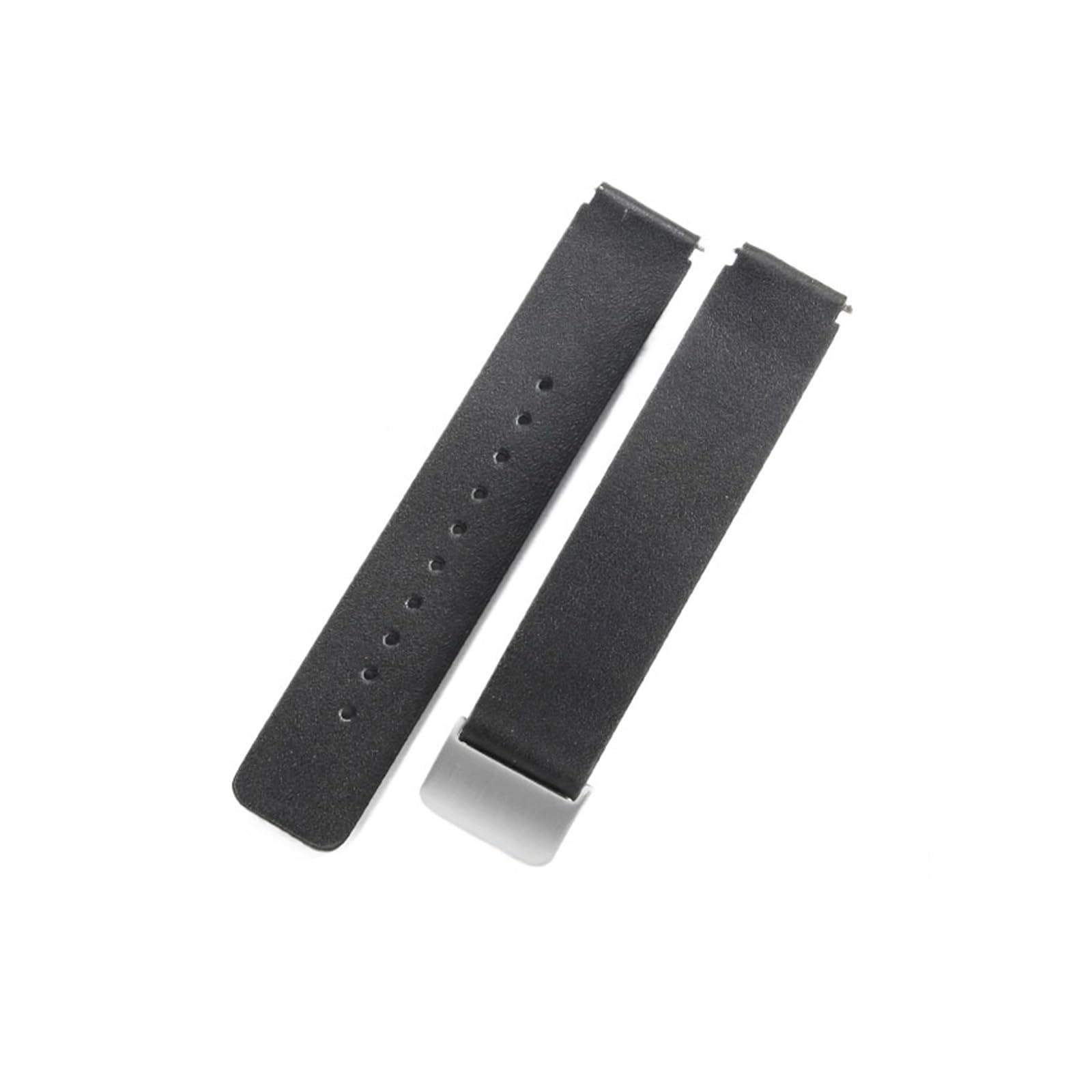 Negocios Deportes Cuero Silicona Hombres y Mujeres Accesorios al Aire Libre Compatible con Huawei B5 B6 B7 B3 B2 Reemplazo de Correa de Reloj 16 18 20 mm(Black-Steel,18mm)
