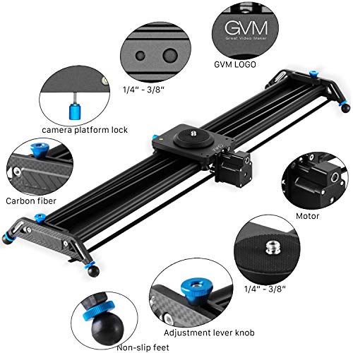 Image of GVM Motorized Camera Slider Aluminum Alloy Slider Time Lapse Video Shot Camera Dolly Slider with Controller for DSLR Camera DV Video Camcorder Film Photography, Load up to 44 lbs