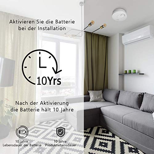 ELRO FS1510 | 6-teiliges Rauchmelder-Set | Magnetisches Befestigungsset | 10 Jahre Batterie |...