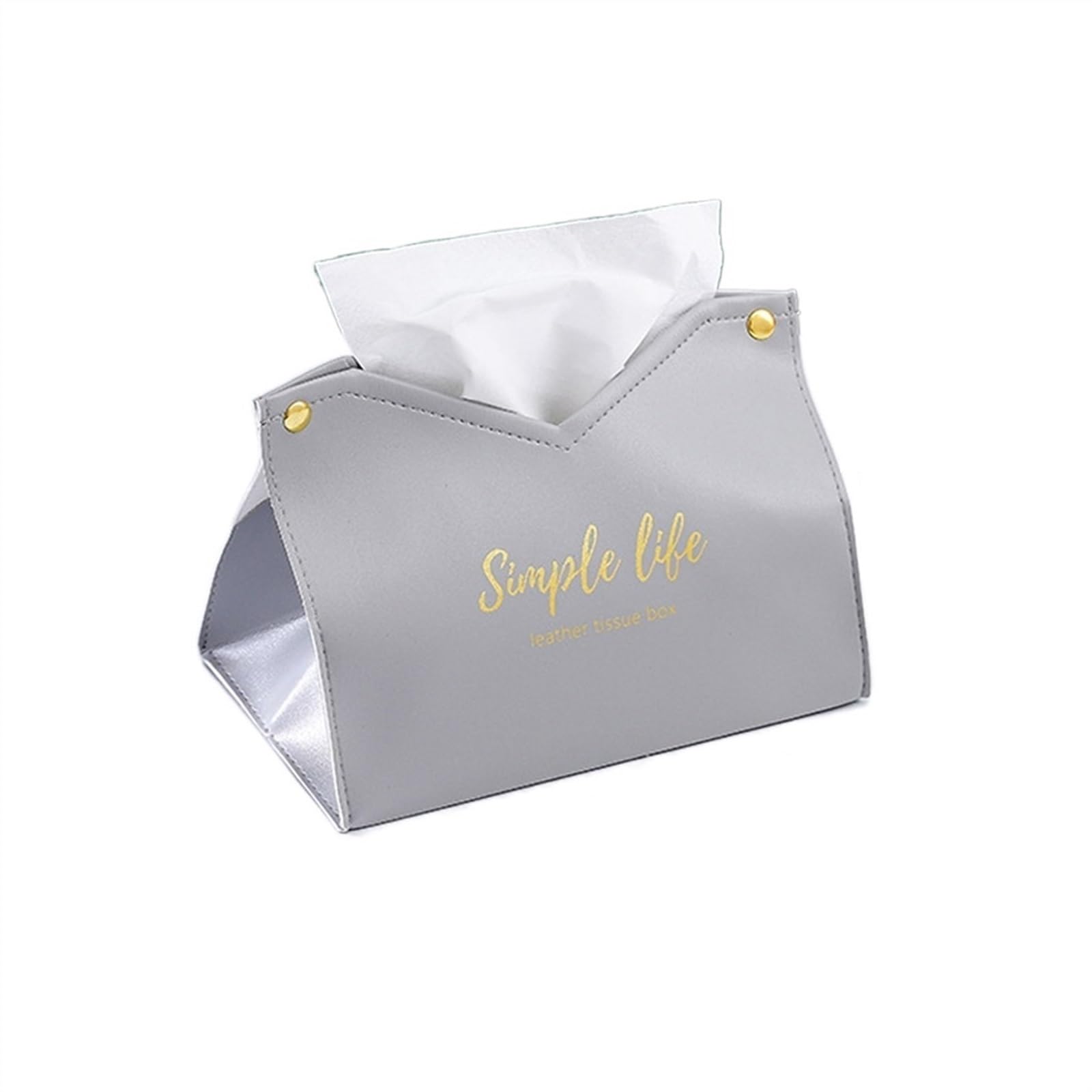 Tissue Holder Tissue Box Desktop Dispenser Napkin Holder Toilet Paper Container Bedroom Storage Décor Box(Gris)