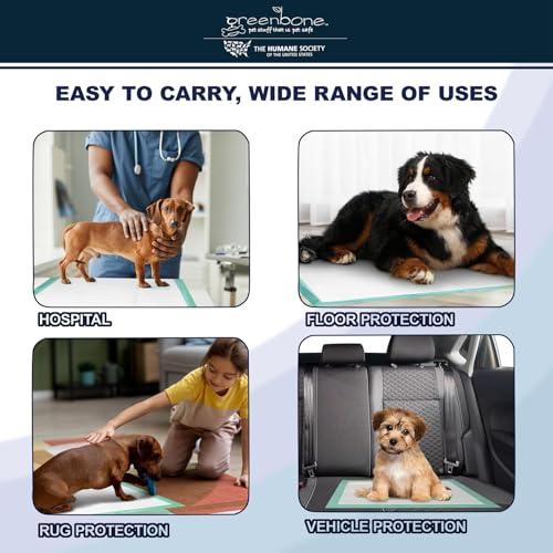 Image of The Humane Society by Greenbone Training Pads for Puppies & Indoor Dogs - Leak Proof - 100 Count