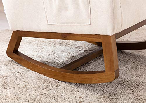 image for Dolonm Rocking Chair Mid-Century Modern Nursery Rocking Armchair Uphol