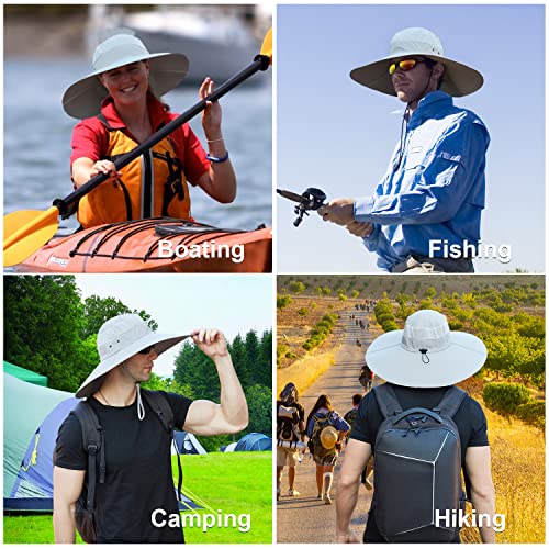 Image of Wide Brim Sun Hat for Men Women UV Protection Ventilated Summer Hats for Fishing Hiking Garden Beach