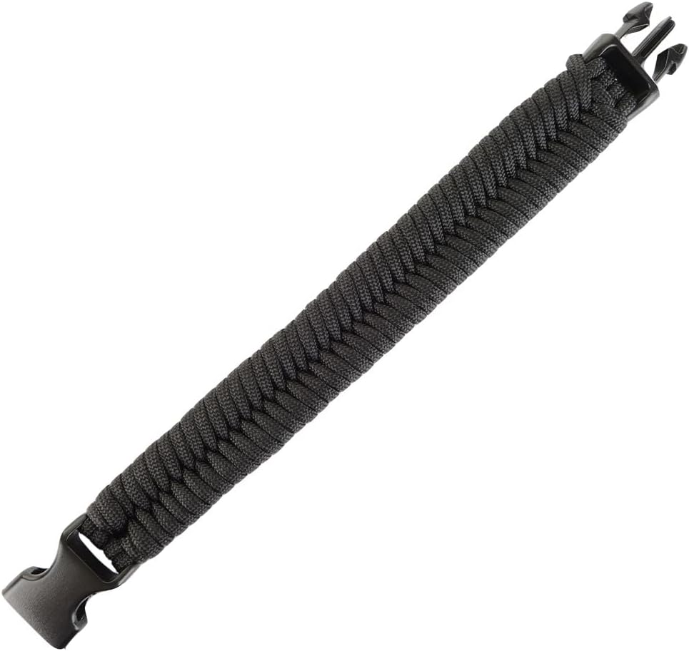 Paracord Fish Bracelet - Black (Medium)
