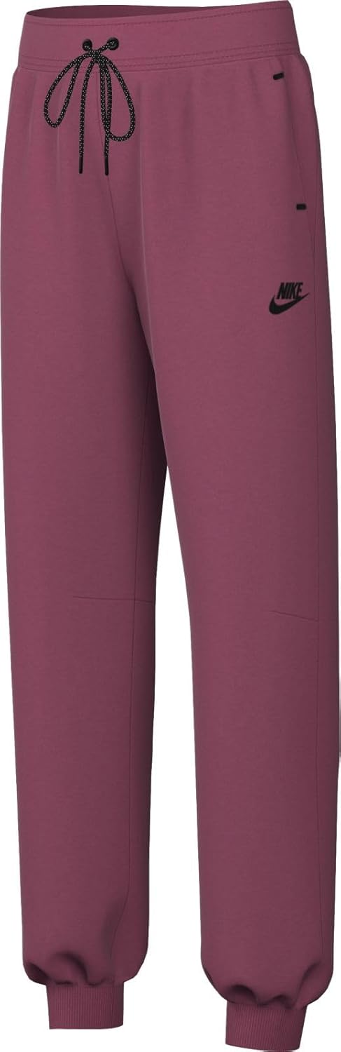 Nike Sportswear Tech Fleece Girls' Joggers (Sweet Beet/Black/Black) Size Medium