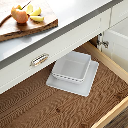 Image of Magic Cover Self-Adhesive Vinyl Shelf and Drawer Liner, 18 inch x 16', Knotty Pine