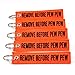 Rotary13B1 Remove Before PEW PEW - 5 Pack Key Chains (Neon Orange/Black)