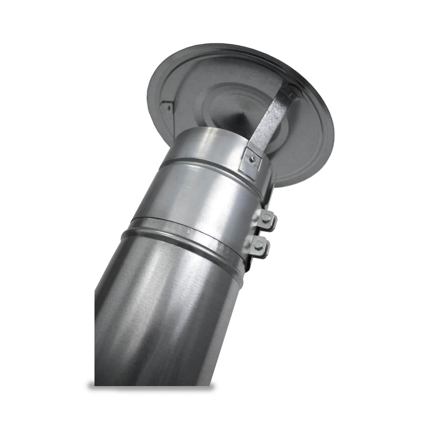 Sombrerete Chimenea 400mm Antilluvia Galvanizado - Sombrero Fijo para Tubos y Conductos - Caperuza Antipajaros Estufa Leña - Serie Lisa y Helicoidal