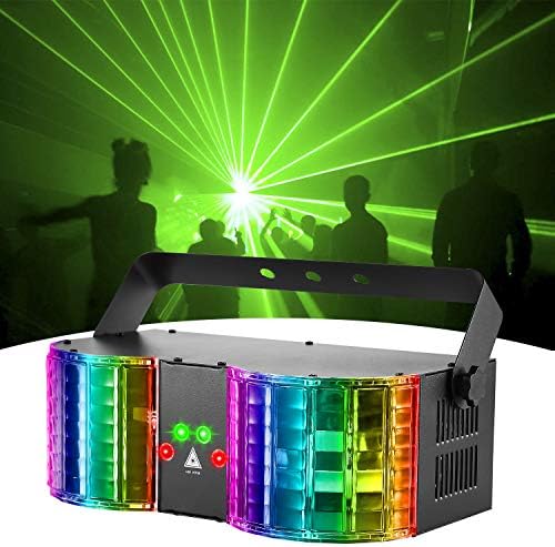 DJ Lights for Parties, BSYUN RGB LED Butterfly Disco DJ Lights with Sound Activated Strobe Effect Compatiable with DMX 512 Controller & Remote for Indoor Parties