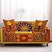 Copridivano 3 Posti Marrone Etnico Retrò Copridivano Spandex Lavabile Copridivani AntiGraffio Copridivano Penisola a Destra Copri Divano Moderna Universale Copridivano con Penisola Elastici