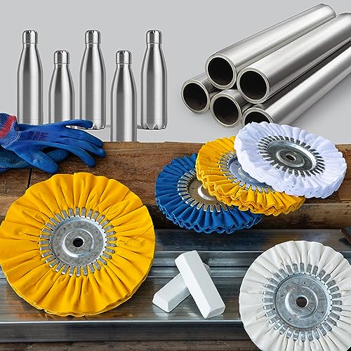 Sali O06XBL803 Airway Buffing Wheel Kit 8 Inch Polishing Wheel Diameter 5/8 Inch In Arbor Hole 12 Ply thumb #3