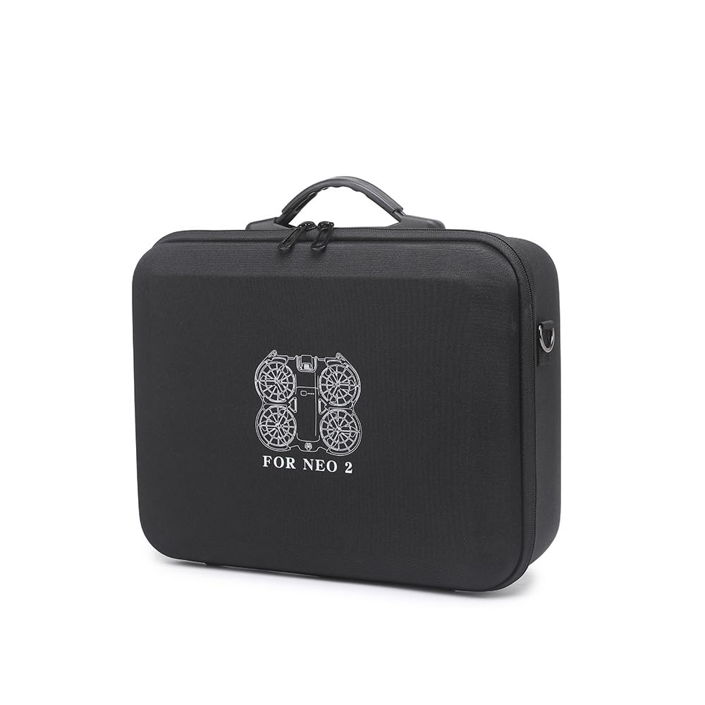 Custodia per drone compatibile con NEO 2, custodia da viaggio per drone, borsa a tracolla rigida, custodia rigida, organizer a tracolla capiente per GOGGLES N3(Nylon nero)