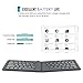 MoKo Foldable Bluetooth Keyboard, Ultra-Slim Portable Wireless Keyboard Rechargable Fit iPad iPhone, Folding Bluetooth Keyboard Compatible with iOS Android Windows Tablet Smartphone Laptop, Gray