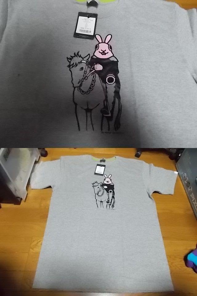 Amazon.co.jp: cune M キューン Tシャツ 馬 デラロッチャ うさぎ 灰