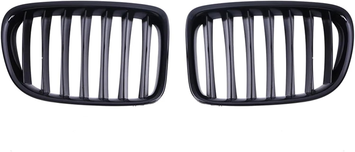Front Gloss Black Kidney Sport Grilles Hood Grill Compatible with BMW E84 X1 2010 2011 2012 2013 2014 2015 Car Styling