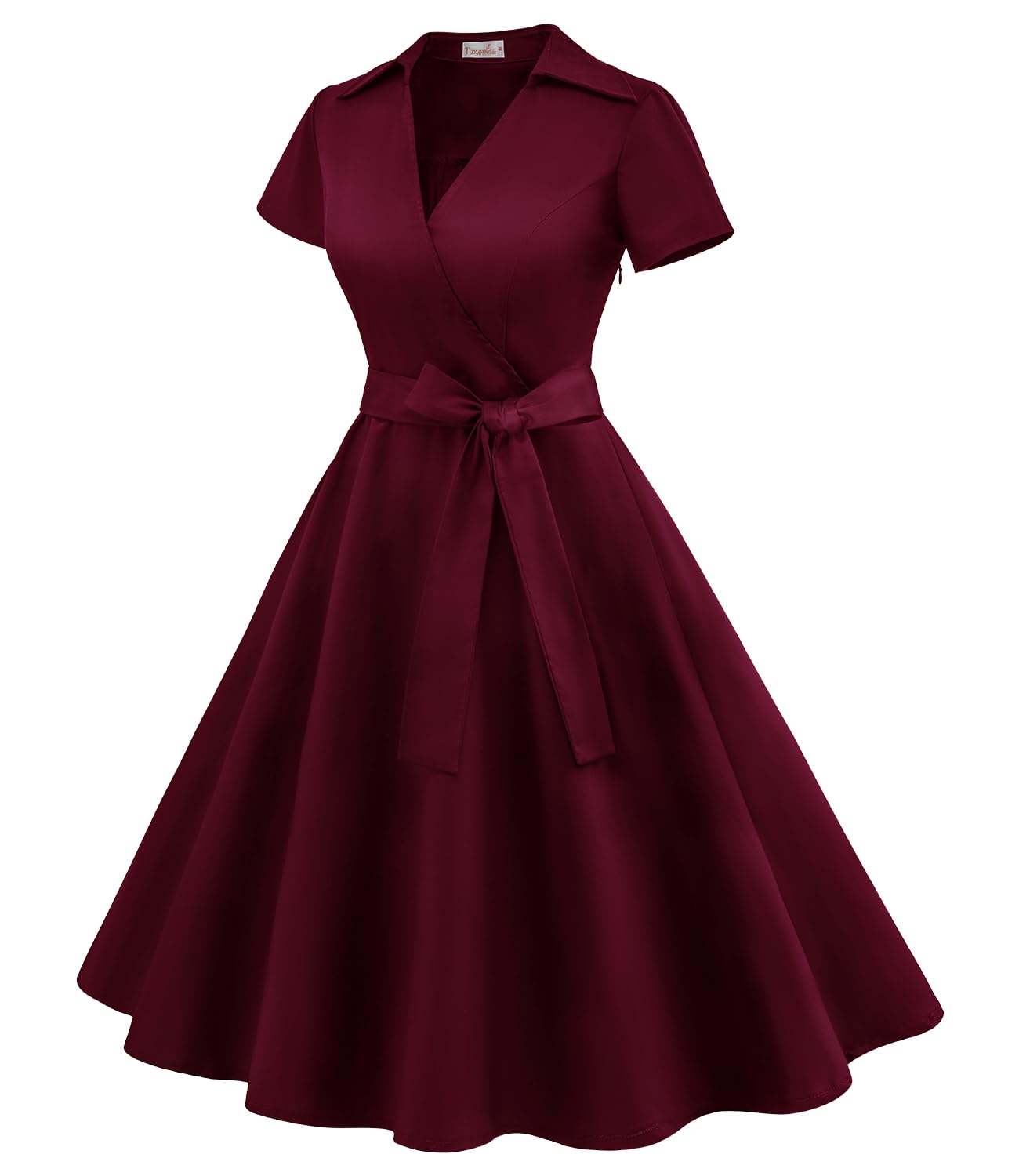 Gonna Vintage Anni 50 60 Audrey Hepburn Vestiti da Cocktail da Donna Elegante di Cotone Manica Corta