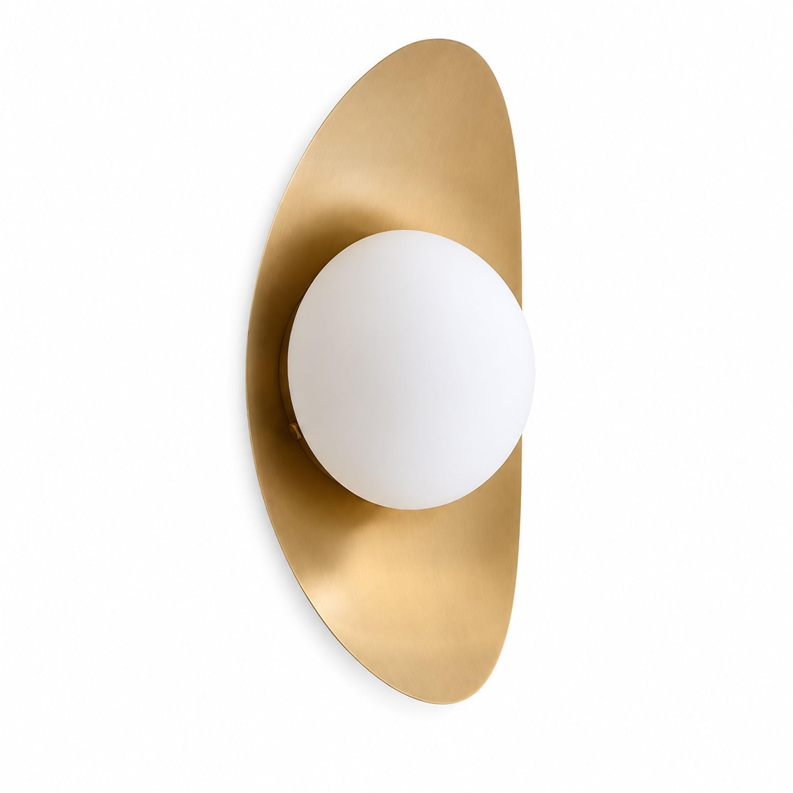 ZTTECH 35cm Modern Gold Wall Light G9 Frosted Glass Globe Sconce Indoor