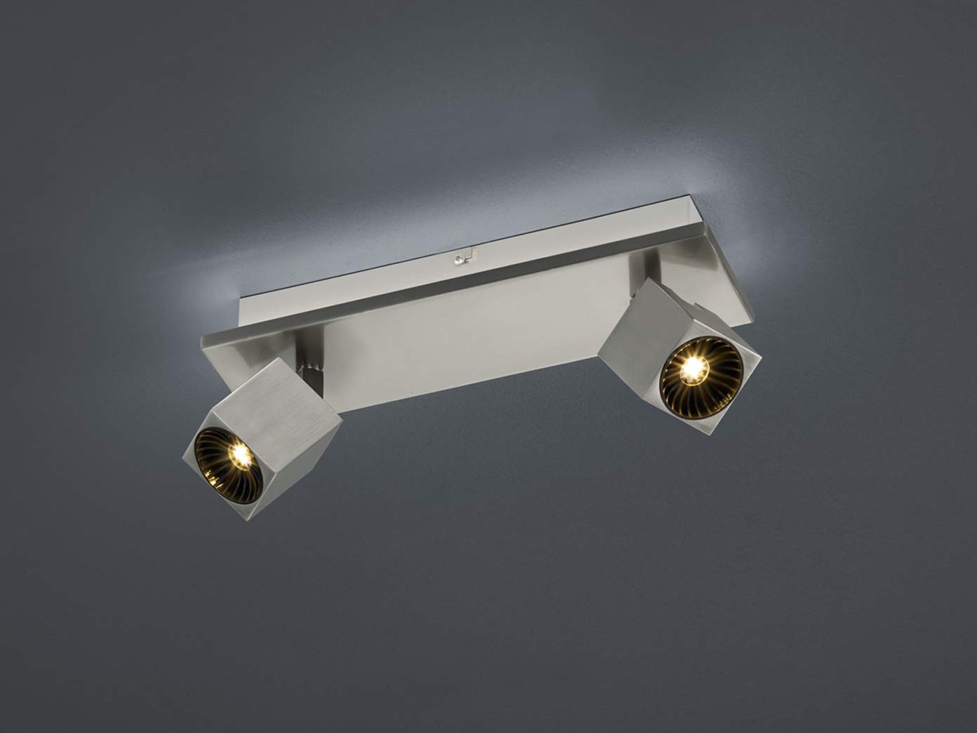 Trio Leuchten LED Strahler Cuba 828510307, Metall Nickel matt, inkl. 2x 4 Watt + 3x 4 Watt LED