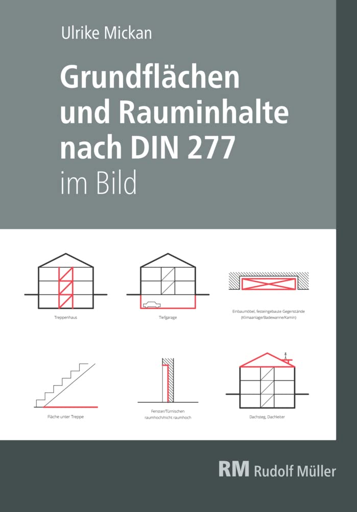 Grundflächen und Rauminhalte nach DIN 277 im Bild: Erläuterungen, Berechnungen, Beispiele