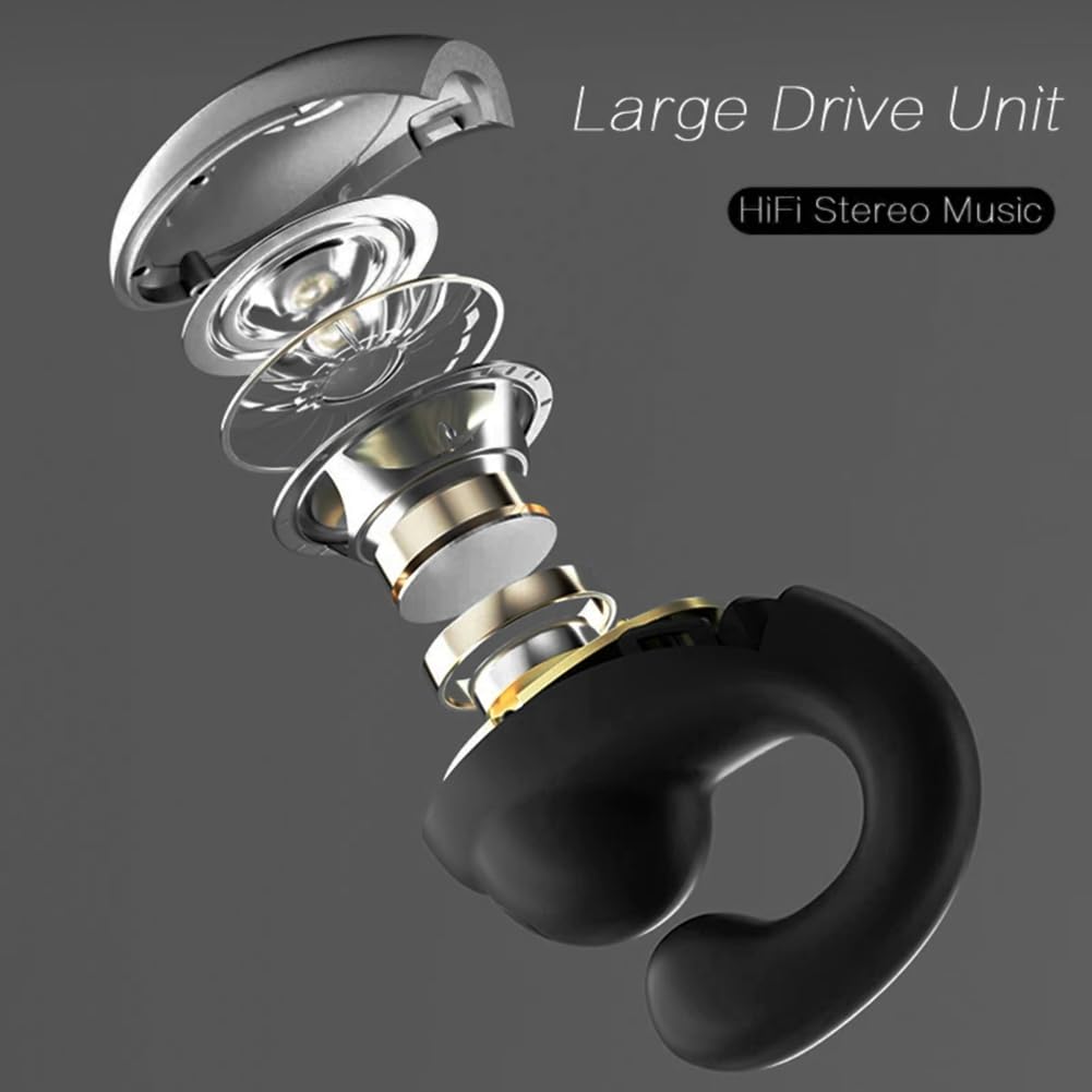 HURRISE Casque Sport Couteurs à Conduction Osseuse, écouteurs à Oreille Ouverte Avec Microphone