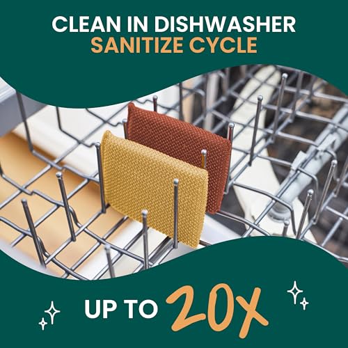 Image of Scotch-Brite Harvest Dobie Scrubbing Pads, Non-Scratch Kitchen Sponge for Cleaning Dishes, Appliances, and Bathrooms, Pumpkin Orange Dish Sponge that Dries Fast, 2-Pack