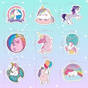 Unicorns-Stickers-100-Pcs-Waterproof-Vinyl-Stickers-for-Water-Bottles-Stickers-Pack-for-Kids-Cute-Stickers-for-School-Students-Laptop-Kids-Friendly