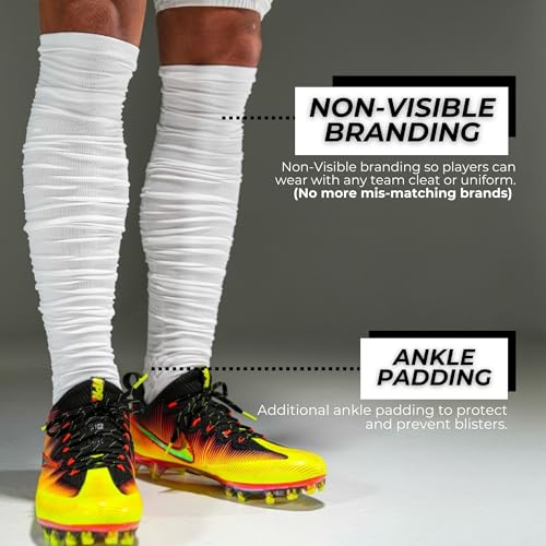 KUTFTBL Pre-Scrunched Football Socks with Built-In Elastic Bands, Moisture-Wicking Performance Fabric3