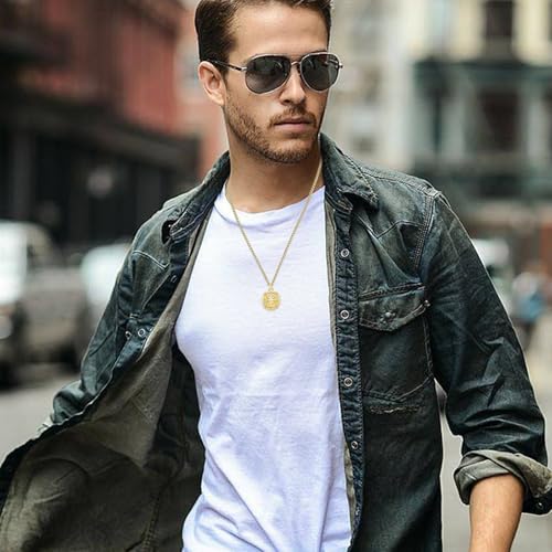 Collier boussole en argent 925 doré et acier avec chaîne réglable