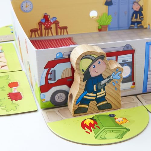 HABA 303807 – Meine ersten Spiele – Feuerwehr Spannendes Memospiel für 1-4 Spieler ab 2 Jahren - 3
