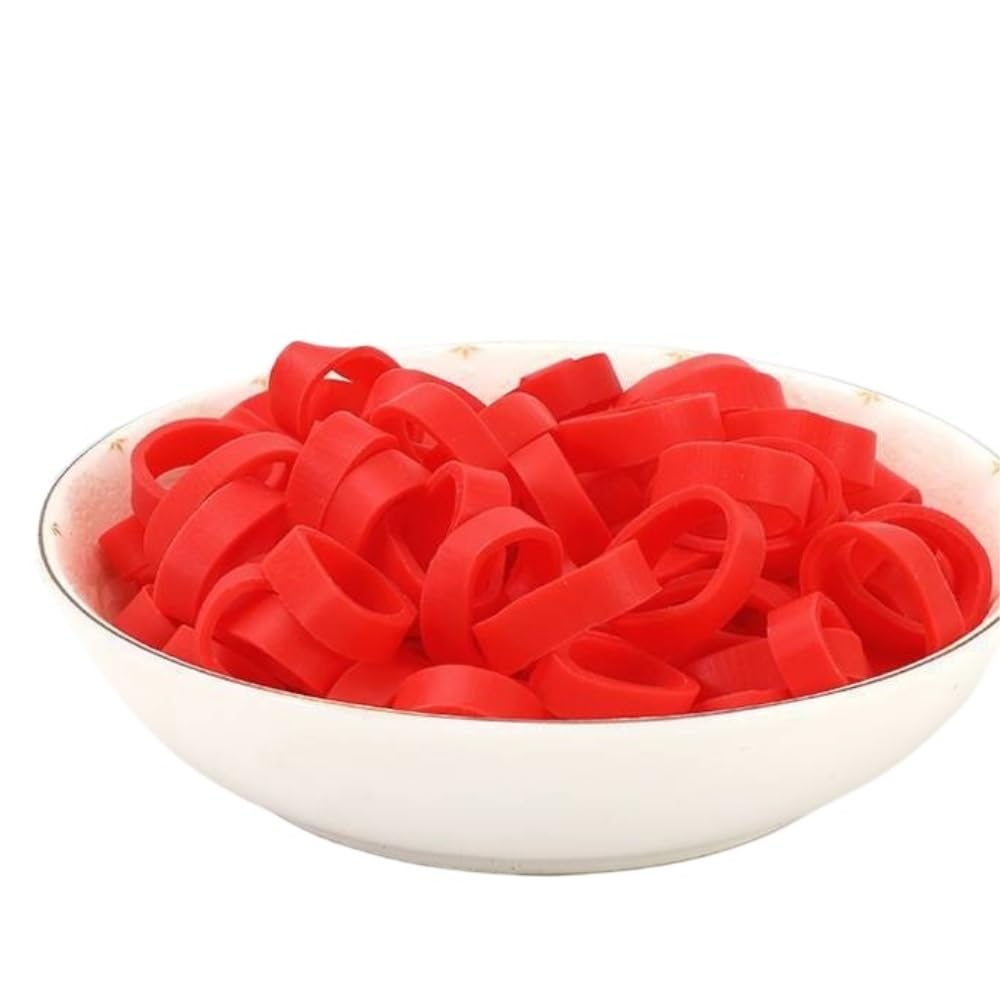 Bande Elastiche Resistenti, Elastici Elastici da 500 Pezzi, Elastici Rossi Piccoli da 15 * 5 mm, Elastici for Verdure, Elastici Larghi di Piccole Dimensioni