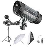 Neewer 300W Studio Strobe Flash Photography Lighting Kit:(1)Monolight,(1)6.5 Fee...