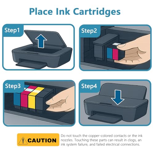 Image of 950XL 951XL Ink Cartridges Compatible Replacement for HP 950 951 XL Combo Fit for OfficeJet Pro 8600 8610 8615 8620 8625 8630 8640 8660 8100 8110 251DW 276DW Printers (Black, Cyan, Magenta, Yellow)