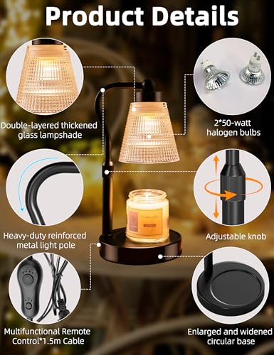 Save 40% on Adjustable Candle Warmer Lamp with Timer