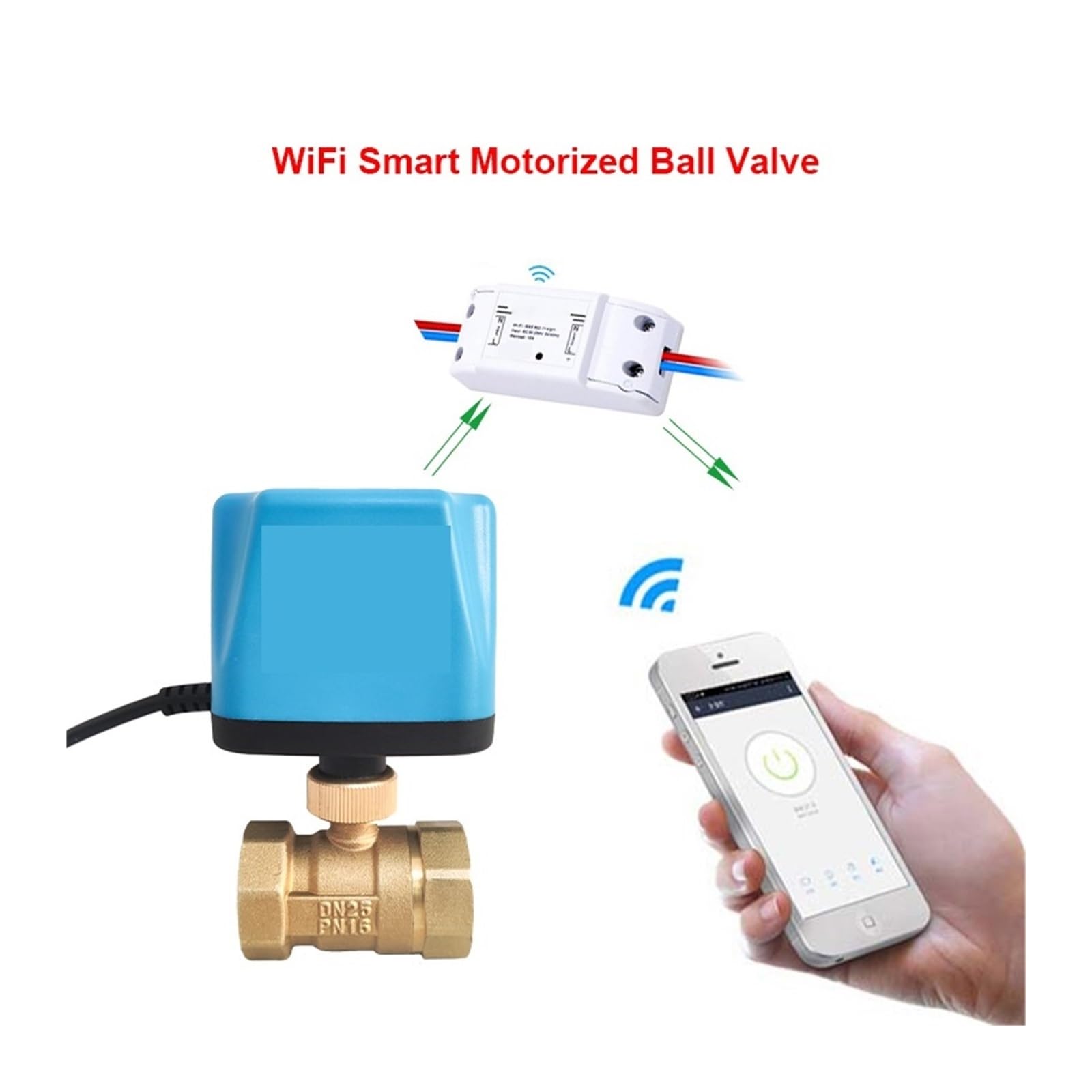 WiFi Smart Valvola A Sfera Motorizzata Temporizzazione Acqua Switch Elettrica Life(1")