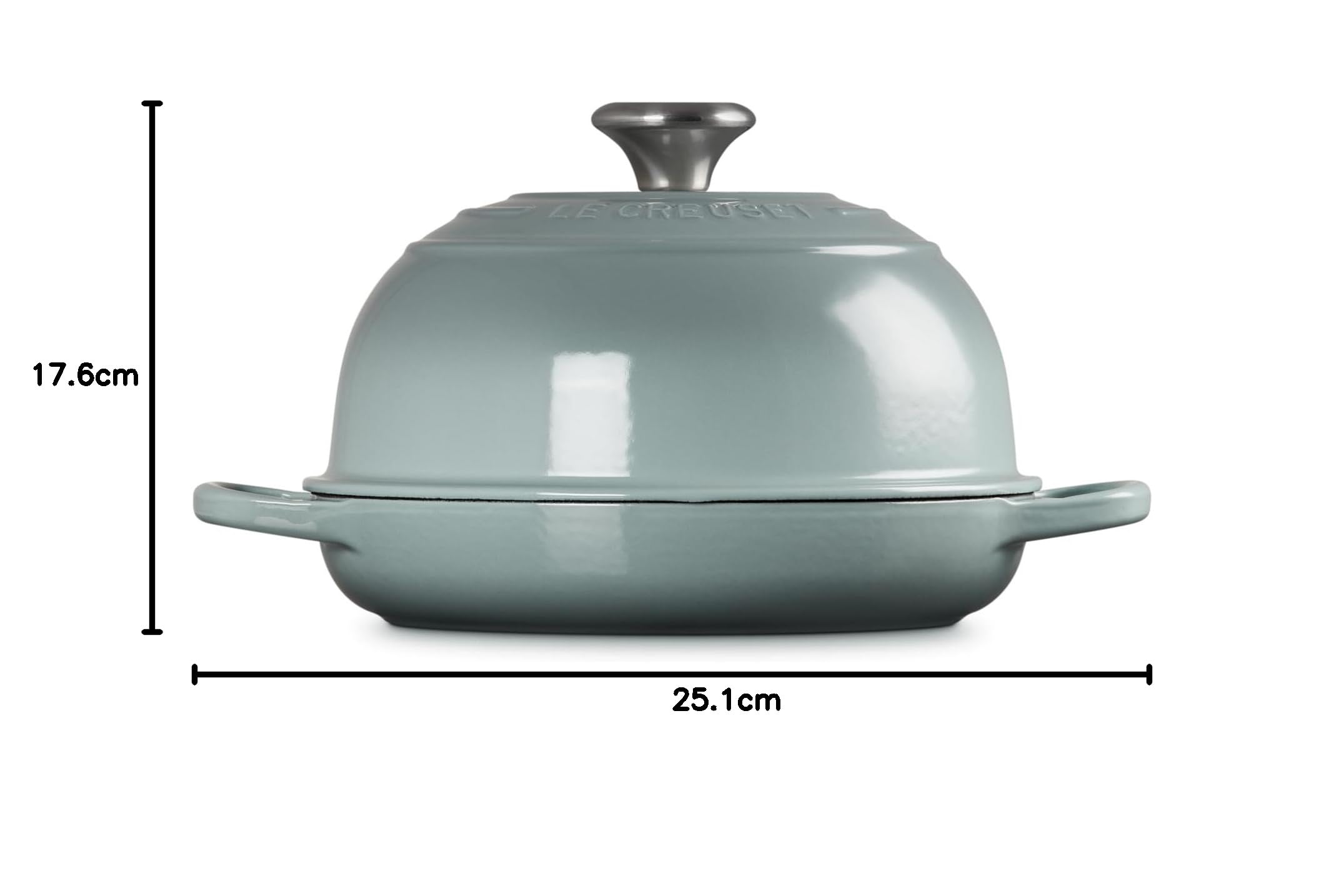 Le Creuset Horno para pan de hierro fundido Signature, 24 cm, Sea Salt