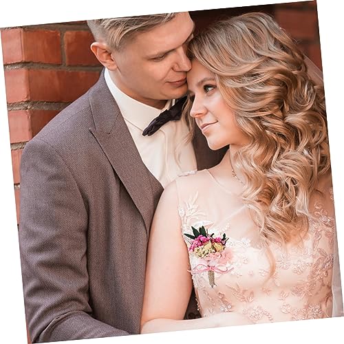 Boutonniere mini floral seca para boda miniatura 3