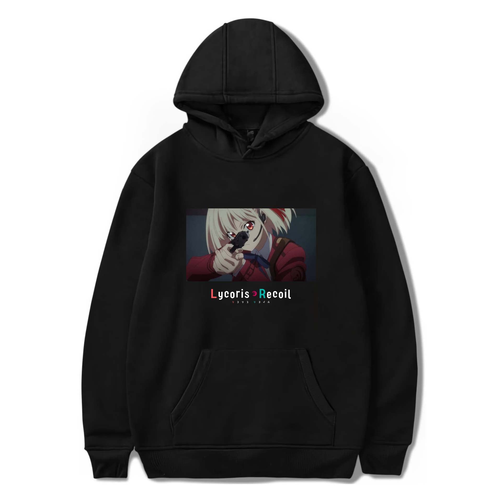 Anime Lycoris Recoil Hoodie Unisex Long Sleeve Sweatshirt Pullovers Streetwear Hooded For Kids Teens Adults