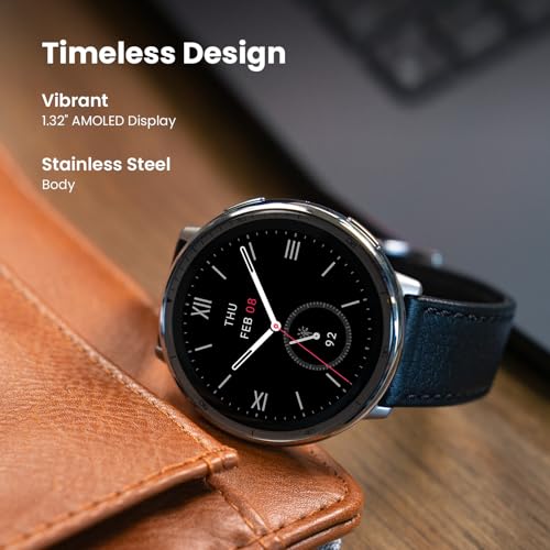 Image of Amazfit Active 2 Smart Watch 44mm, GPS Maps with Direction, Fitness Tracker, 10 Day Battery, Sleep Monitor, 160+ Sport Modes, Water Resistant, Black Silicone (Renewed)