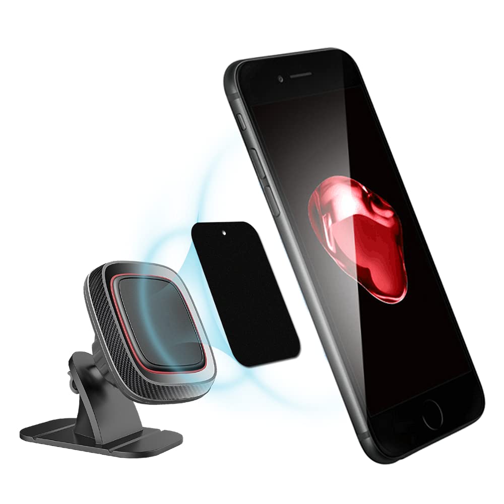 Go-Des LEBABASE - 360-degree Rotation Magnetic Mount Car Phone/Cell Holder Compatible with iPhone 12 mini/12/12 Pro/12 Pro Max/11/11 pro/ 11 pro max, Samsung Galaxy Cell Phone