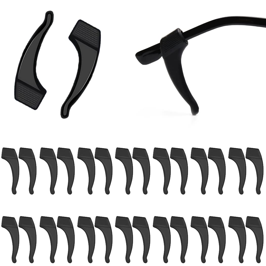 Vifirstew 15 Pairs Eyeglasses Ear Grip Anti-Slip, Ear Hooks Holder Eyeglasses Stoppers Temple Tips Sleeve Retainer Eyewear Retainers Spectacle Stay