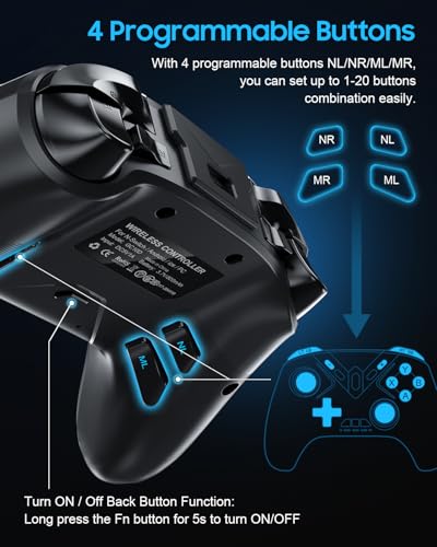 Yionon Bluetooth Controller For Windows Pc/Iphone/Android/Switch/Steam Deck/Tv thumb #4