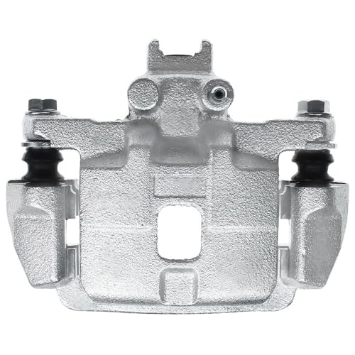 Image of Detroit Axle - Rear Right Brake Caliper for 2002 2003 Subaru Impreza [RS, WRX; Casting No. 3818], Passenger Side Disc Brake Caliper with Bracket Replacement